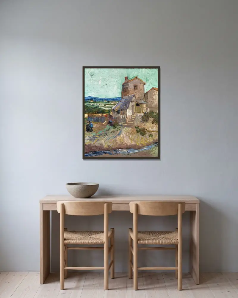 Das Haus in der Crau, 1888 – Nr. 2 von Vincent van Gogh gerahmt an einer Wand