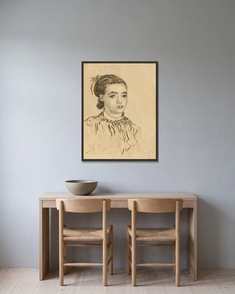 La Mousmé, 1888 – Nr. 2 von Vincent van Gogh gerahmt an einer Wand