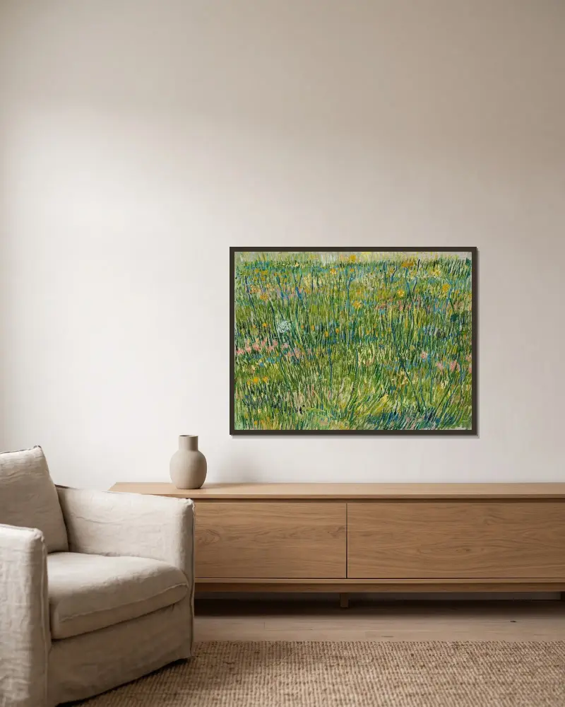 Płacheć trawy, Vincent van Gogh w ramie na ścianie