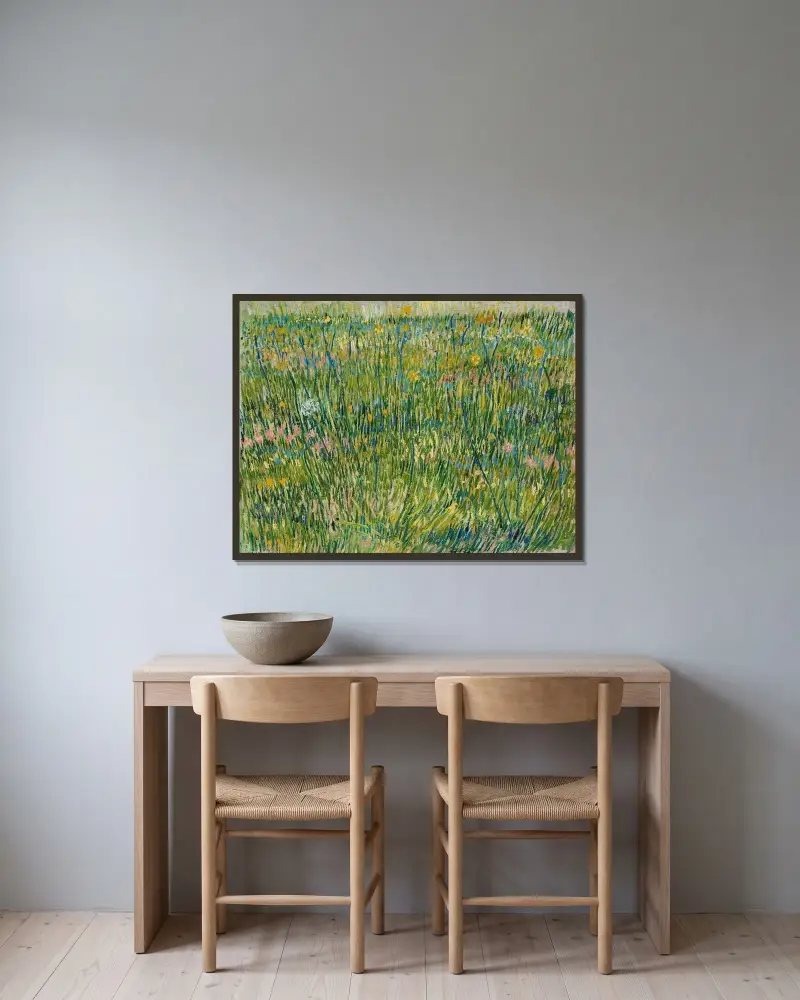 Płacheć trawy, Vincent van Gogh w ramie na ścianie