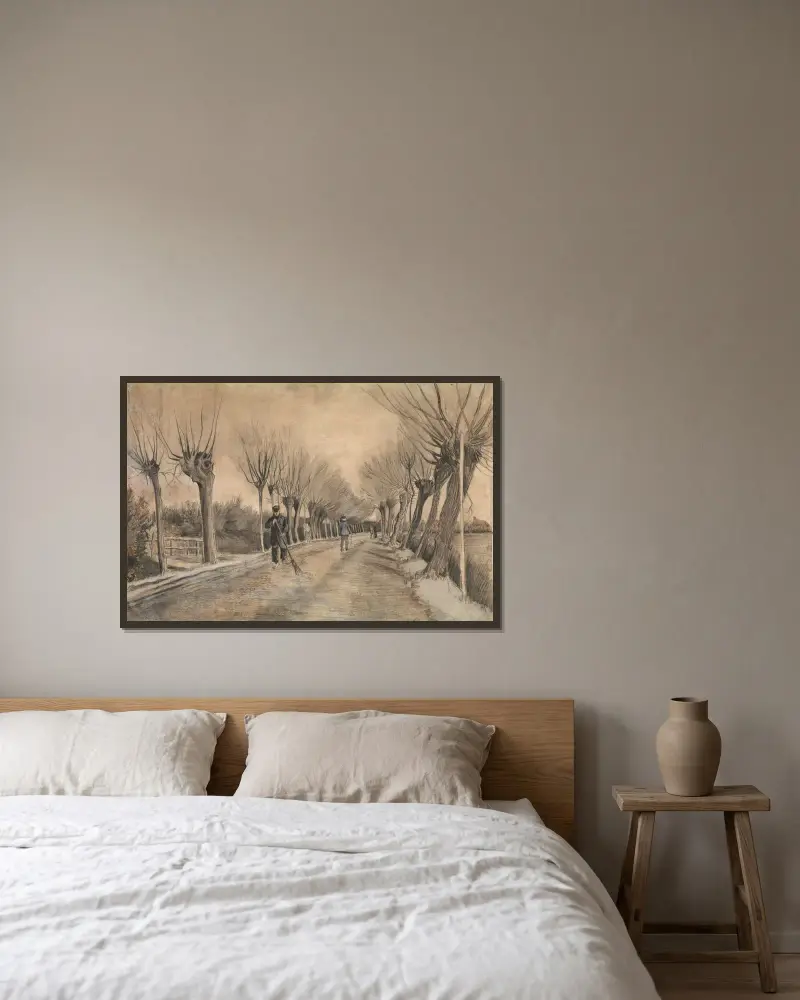 Cesta v Ettenu, Vincent van Gogh v rámu na stěně
