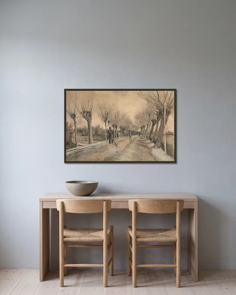 Cesta v Ettenu, Vincent van Gogh v rámu na stěně