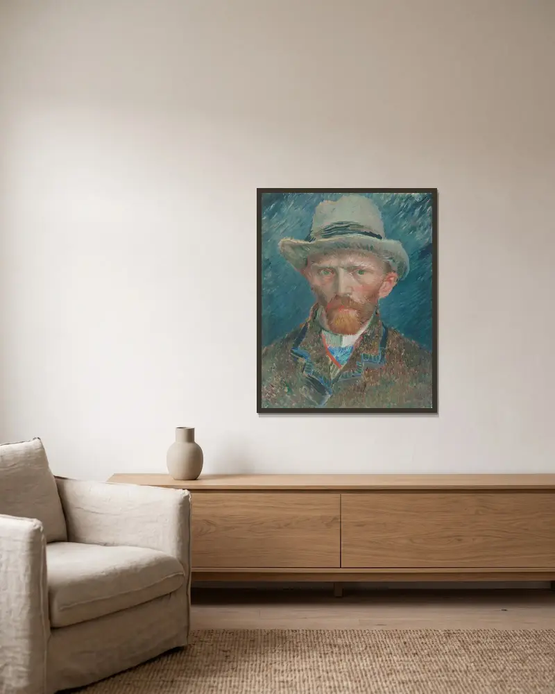 Autoportrét, 1887 – Nr. 2, Vincent van Gogh v rámu na stěně
