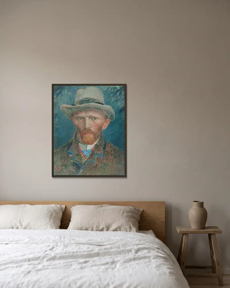 Autoportrét, 1887 – Nr. 2, Vincent van Gogh v rámu na stěně