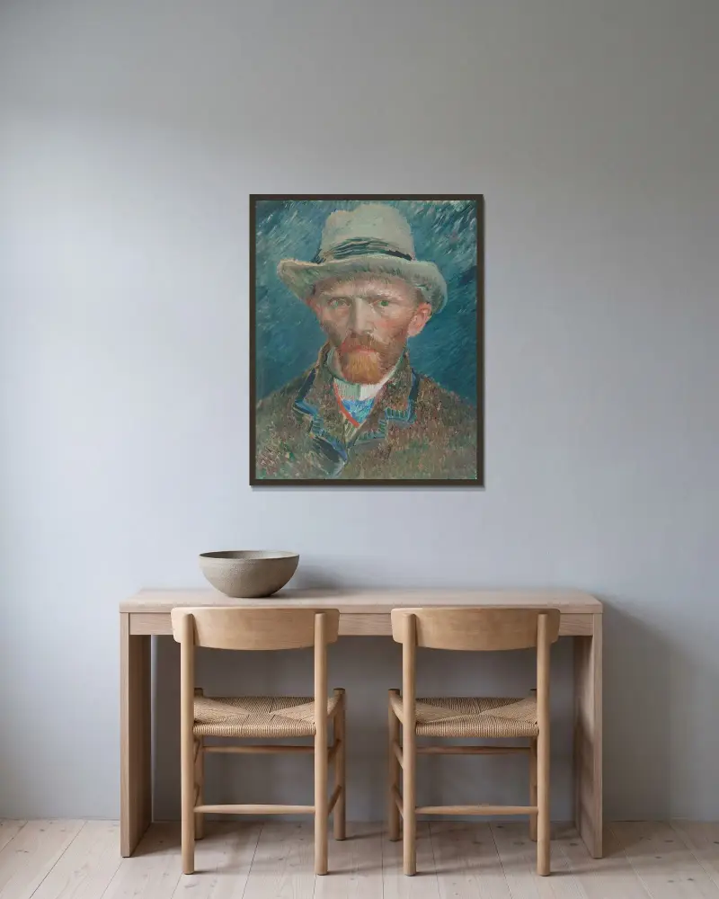 Autoportrét, 1887 – Nr. 2, Vincent van Gogh v rámu na stěně