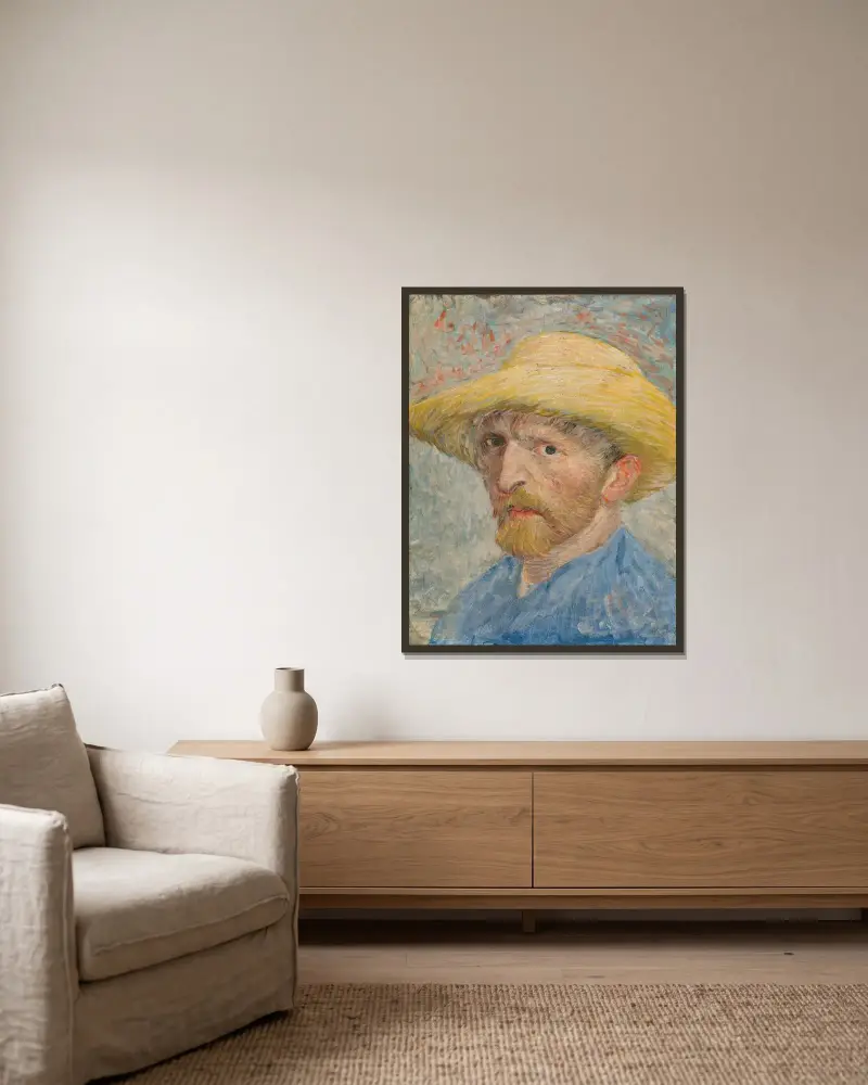 Autoportrét, 1887 – Nr. 3, Vincent van Gogh v rámu na stěně