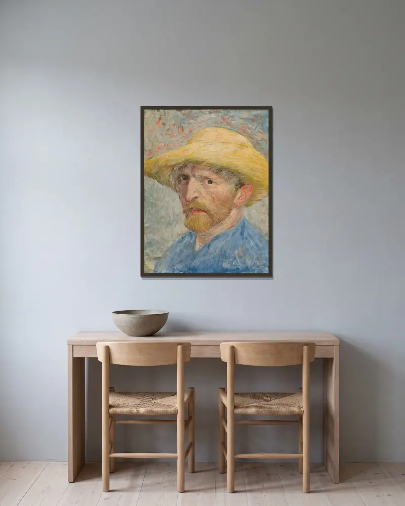 Autoportrét, 1887 – Nr. 3, Vincent van Gogh v rámu na stěně