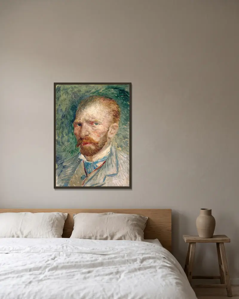 Autoportrét, – Nr. 1, Vincent van Gogh v rámu na stěně