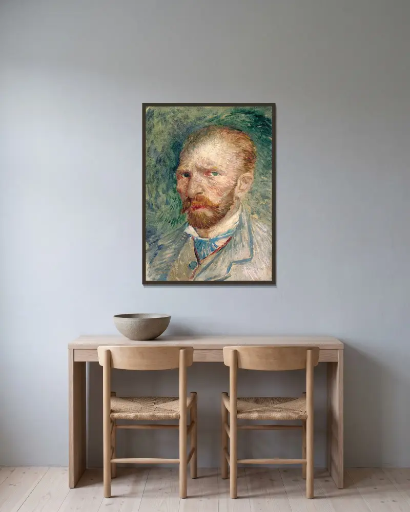 Autoportrét, – Nr. 1, Vincent van Gogh v rámu na stěně