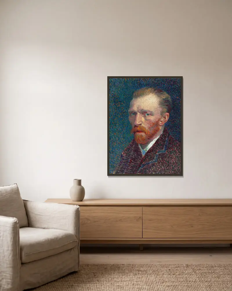 Autoportrét, 1887 – Nr. 1, Vincent van Gogh v rámu na stěně