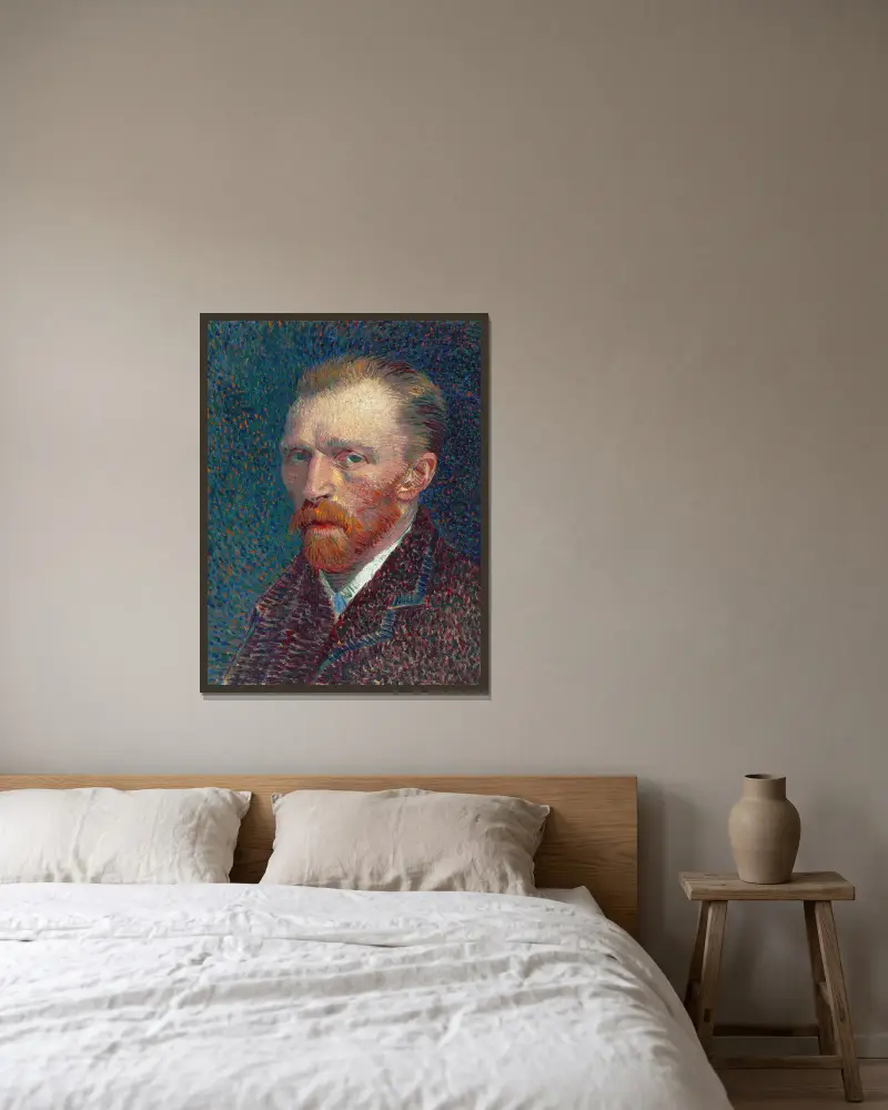 Autoportrét, 1887 – Nr. 1, Vincent van Gogh v rámu na stěně