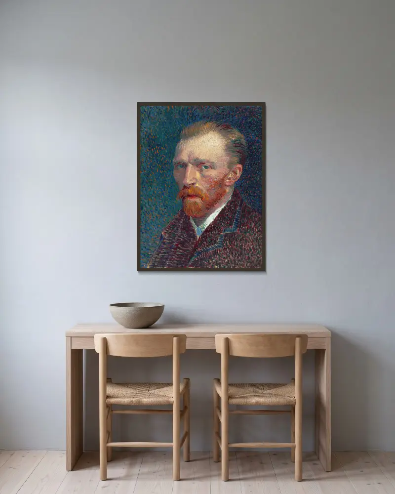 Autoportrét, 1887 – Nr. 1, Vincent van Gogh v rámu na stěně