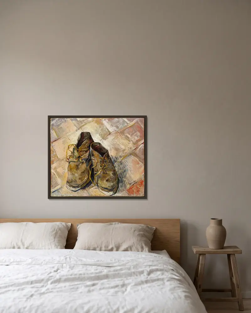 Buty, Vincent van Gogh w ramie na ścianie