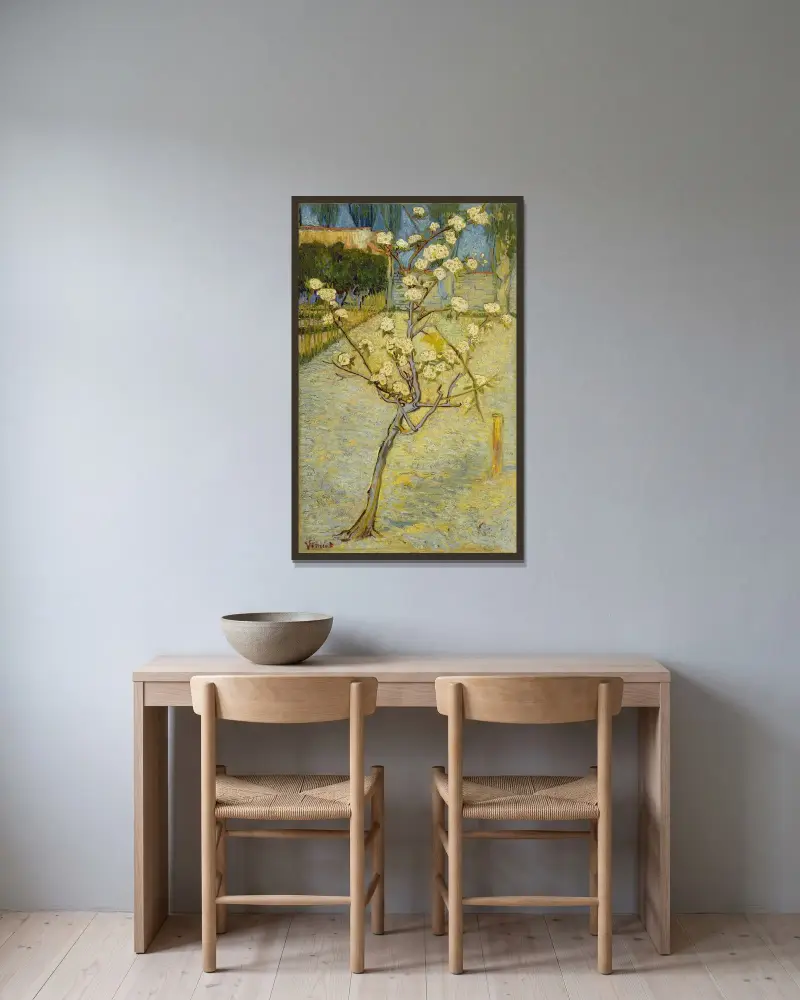 Małe kwitnące drzewo gruszy, Vincent van Gogh w ramie na ścianie