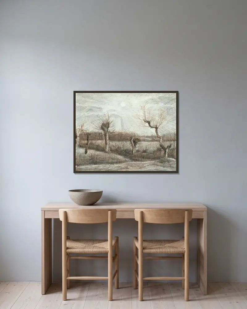 Wierzby głowiaste (Pollards), Vincent van Gogh w ramie na ścianie