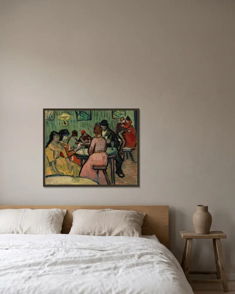 Bordellen (Le Lupanar), Vincent van Gogh v rámu na stěně