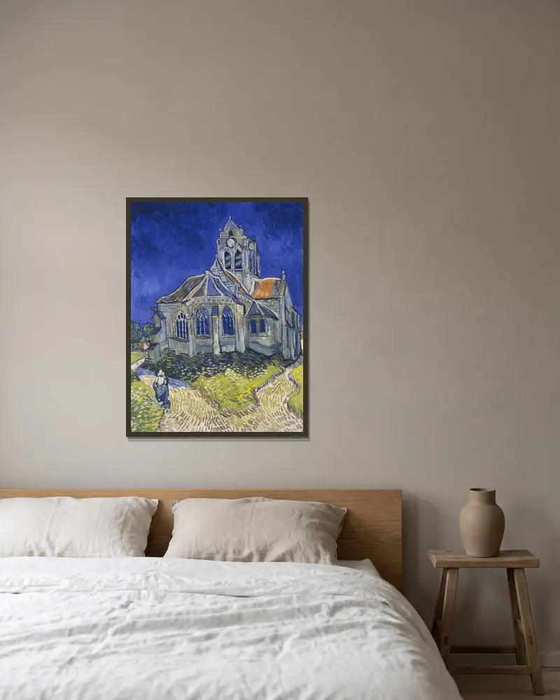 The Church in Auvers-sur-Oise, View from the Chevet av Vincent van Gogh inramad på en vägg