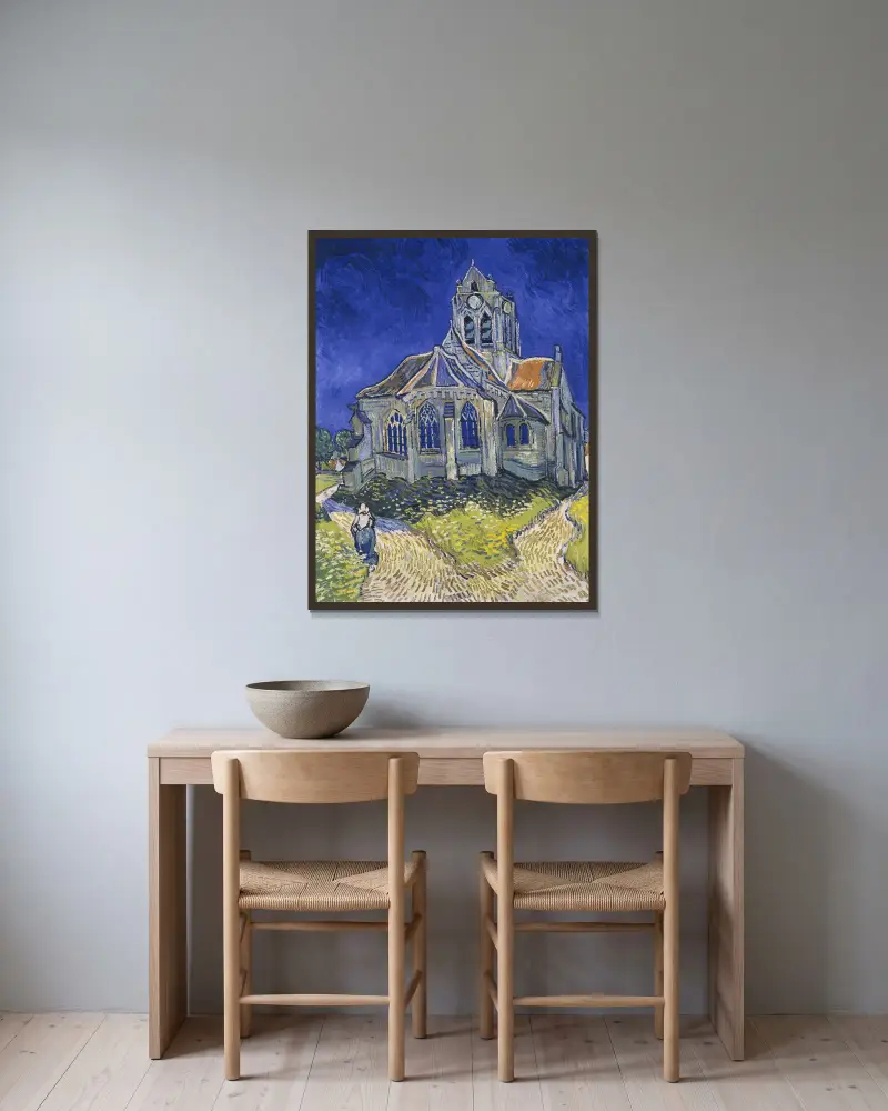 The Church in Auvers-sur-Oise, View from the Chevet av Vincent van Gogh inramad på en vägg