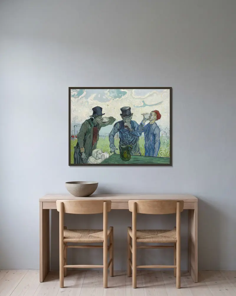 Pijáci, Vincent van Gogh v rámu na stěně
