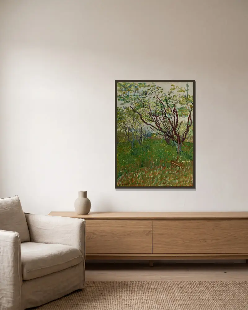 Kwitnący sad, Vincent van Gogh w ramie na ścianie