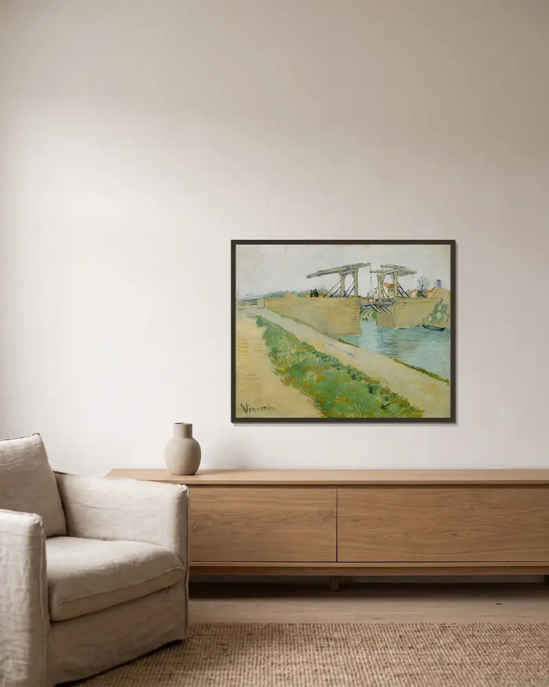 Die Brücke von Langlois, 1888 – Nr. 2 von Vincent van Gogh gerahmt an einer Wand