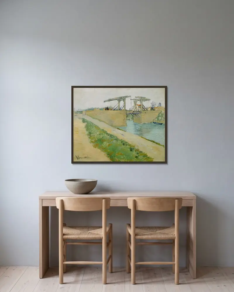 Die Brücke von Langlois, 1888 – Nr. 2 von Vincent van Gogh gerahmt an einer Wand