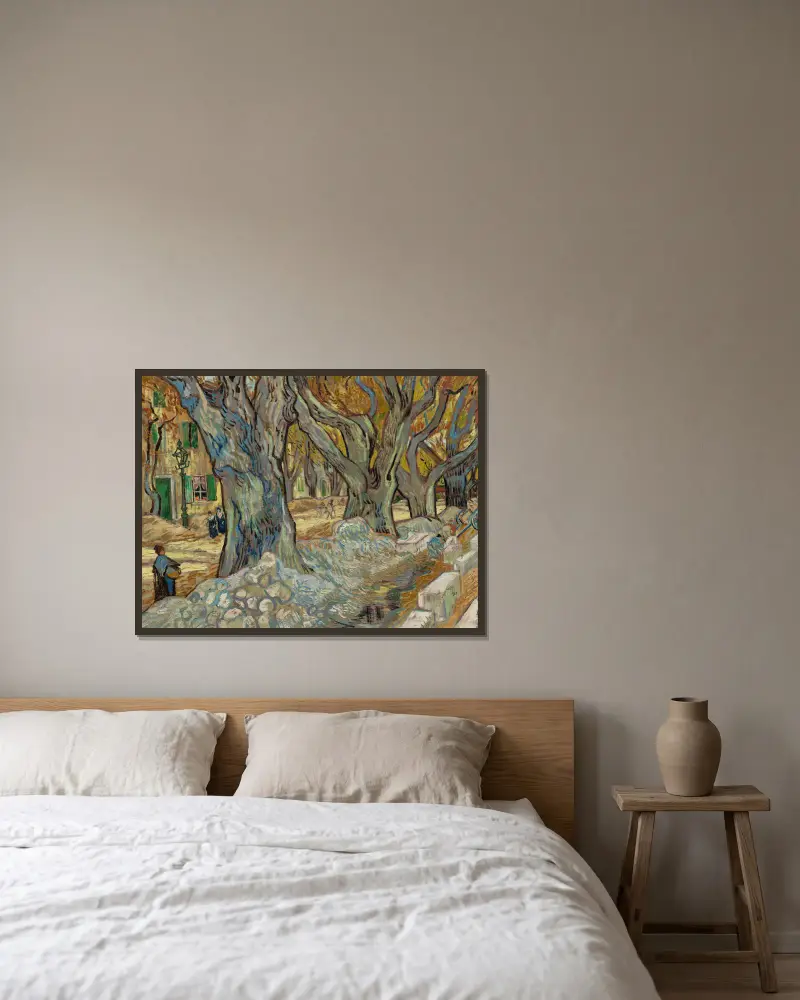 Wielkie platany (Robotnicy drogowi w Saint-Rémy), Vincent van Gogh w ramie na ścianie