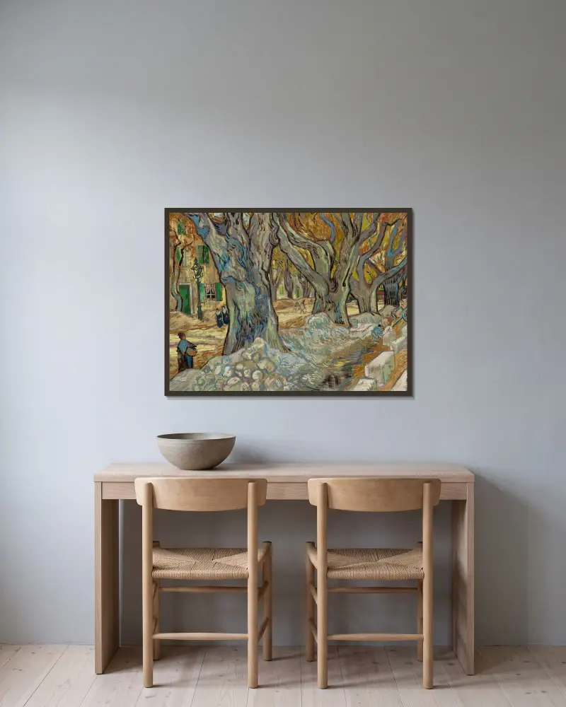 Wielkie platany (Robotnicy drogowi w Saint-Rémy), Vincent van Gogh w ramie na ścianie