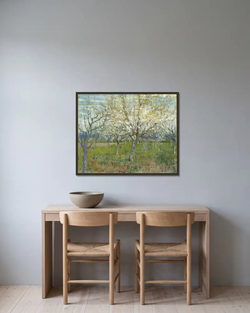 Růžový sad, Vincent van Gogh v rámu na stěně