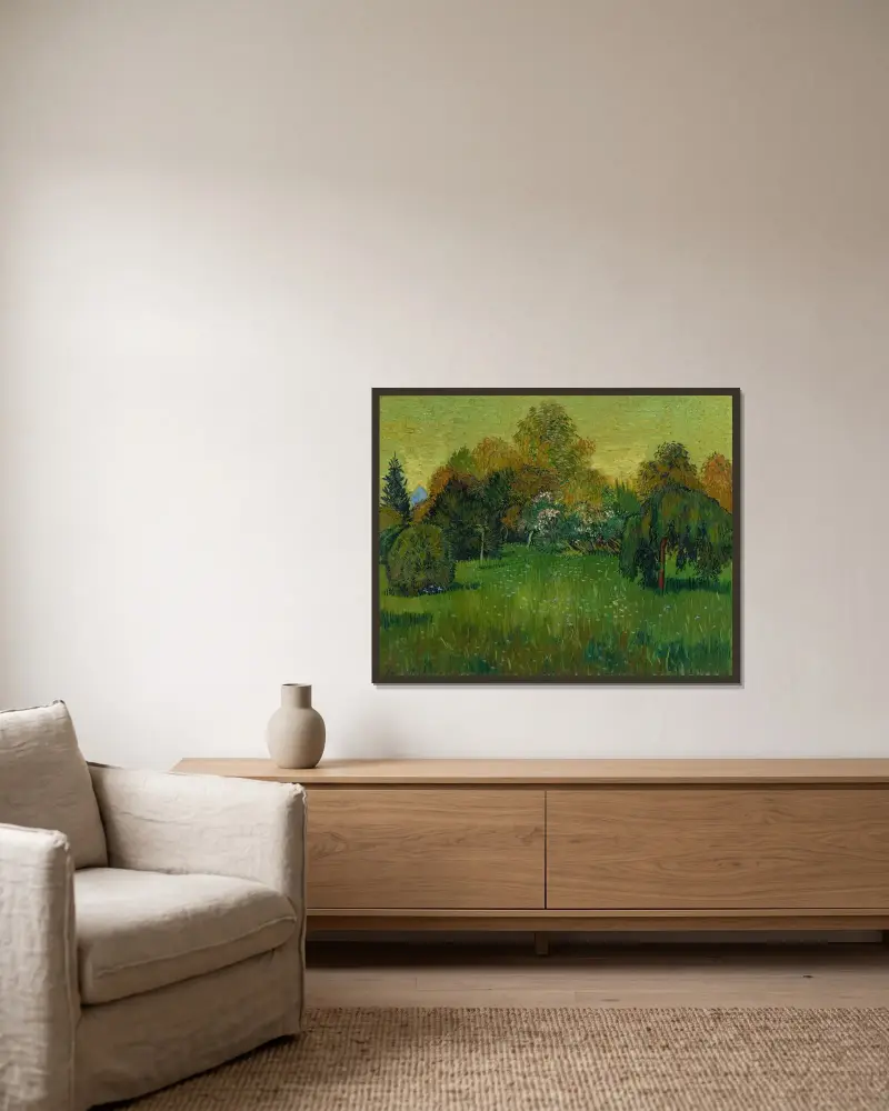 Básníkova zahrada, Vincent van Gogh v rámu na stěně