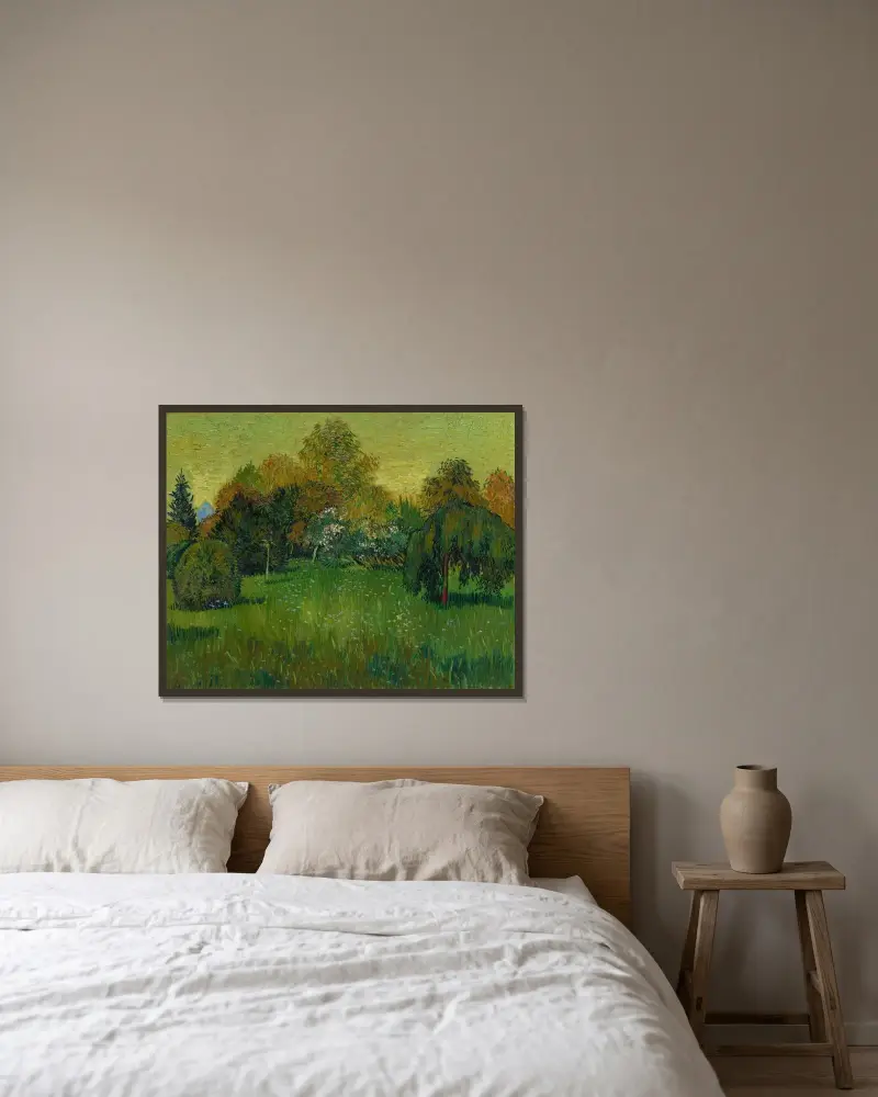 Básníkova zahrada, Vincent van Gogh v rámu na stěně