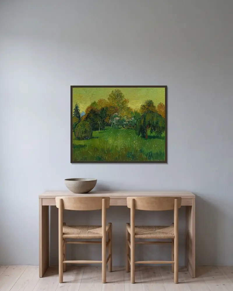 Básníkova zahrada, Vincent van Gogh v rámu na stěně