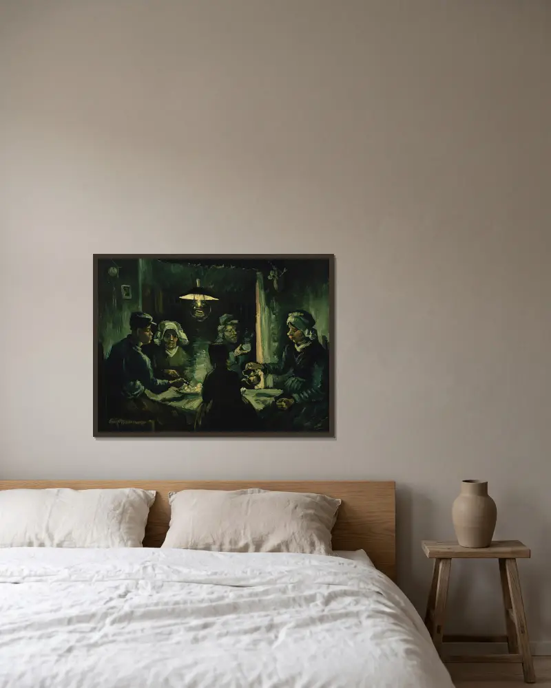 Jedlíci brambor, 1885 – č. 2, Vincent van Gogh v rámu na stěně