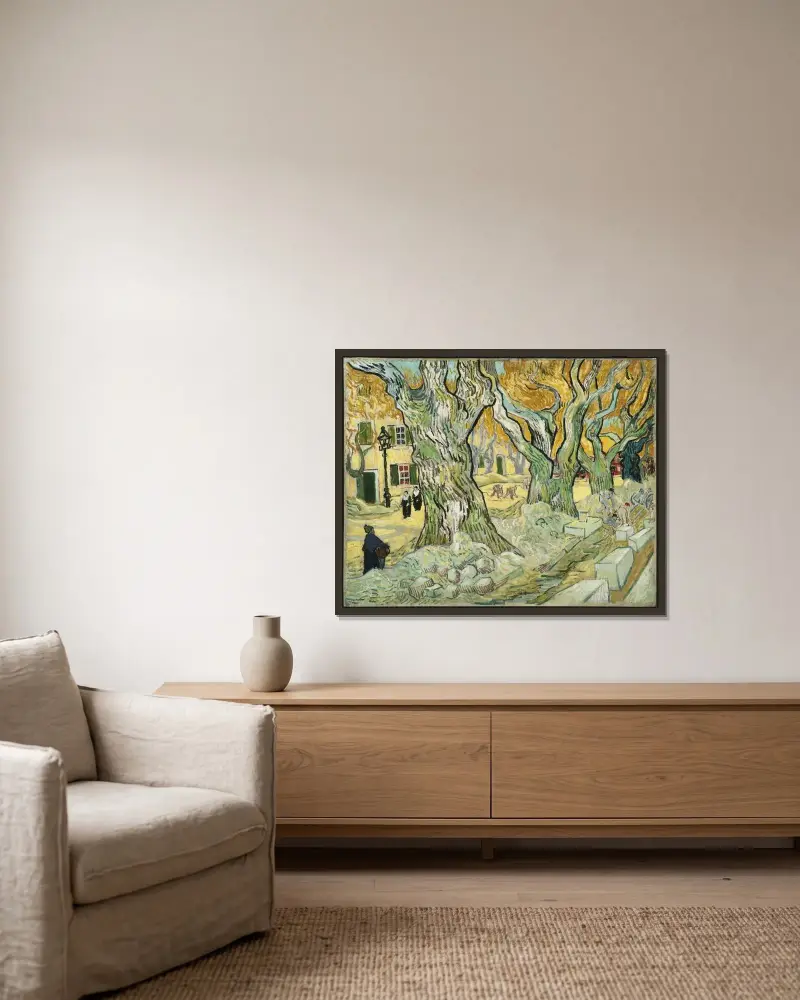 Opraváři silnice, Vincent van Gogh v rámu na stěně