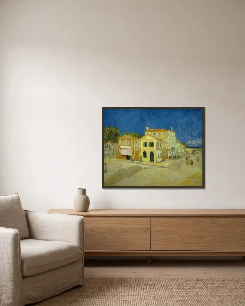 Žlutý dům (Ulice), Vincent van Gogh v rámu na stěně