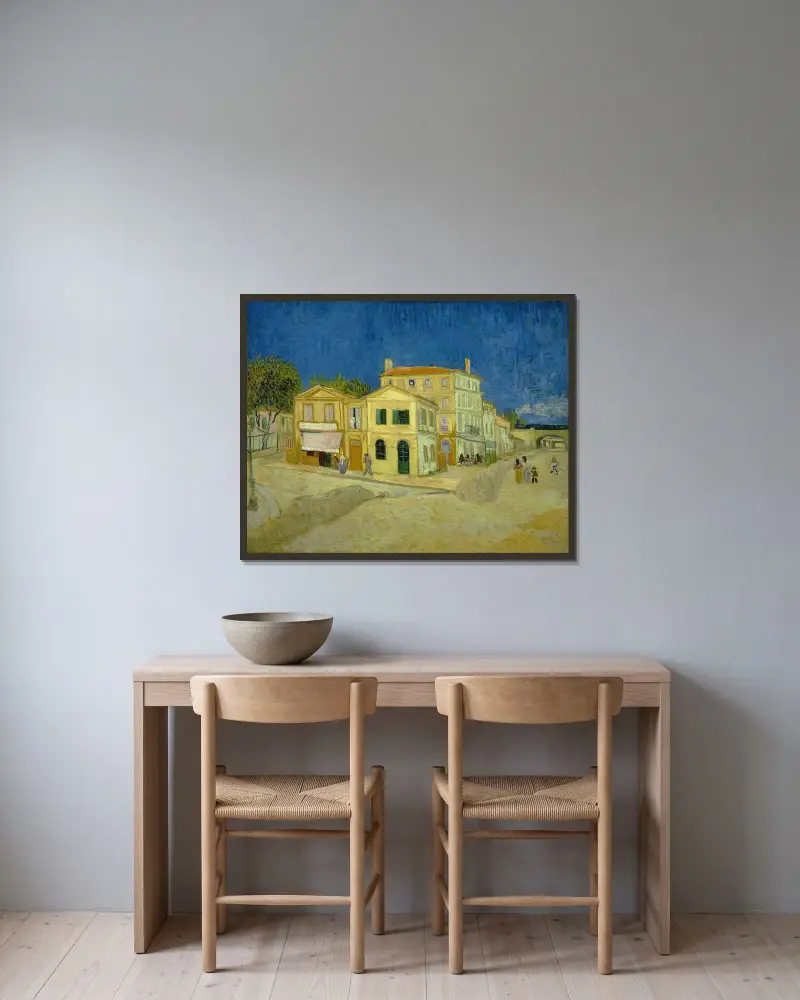 Žlutý dům (Ulice), Vincent van Gogh v rámu na stěně