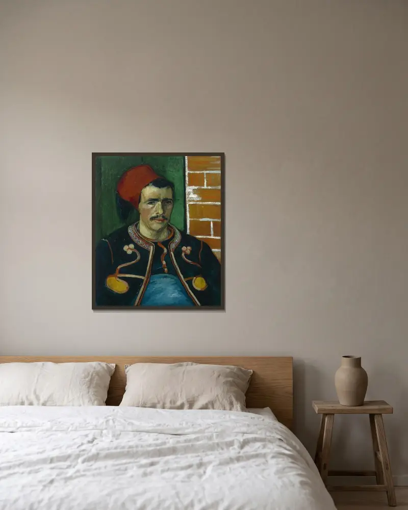 Zouav – Nr. 1, Vincent van Gogh v rámu na stěně