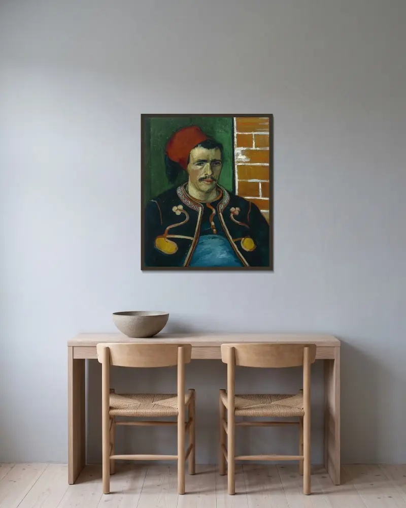 Zouav – Nr. 1, Vincent van Gogh v rámu na stěně