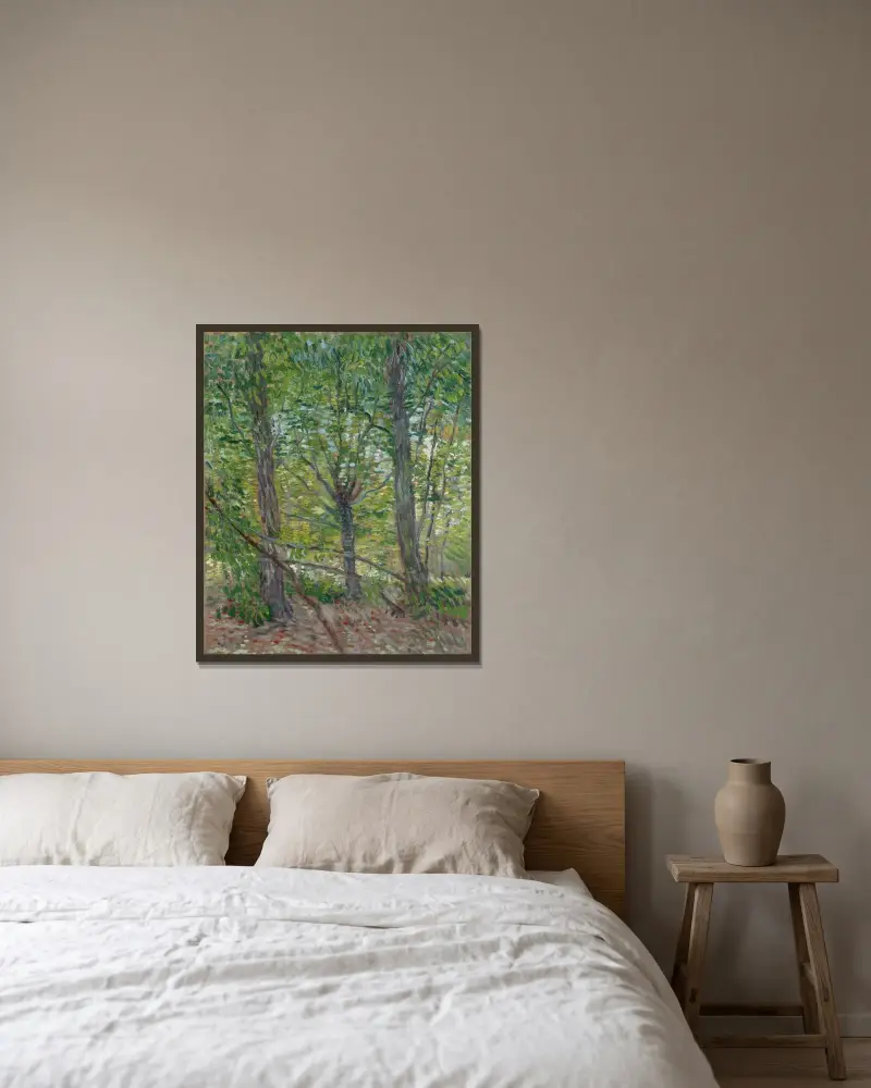 Bäume von Vincent van Gogh gerahmt an einer Wand