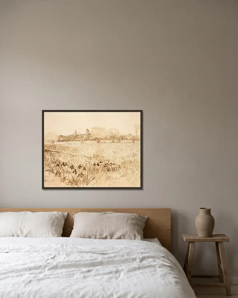 Widok Arles, Vincent van Gogh w ramie na ścianie