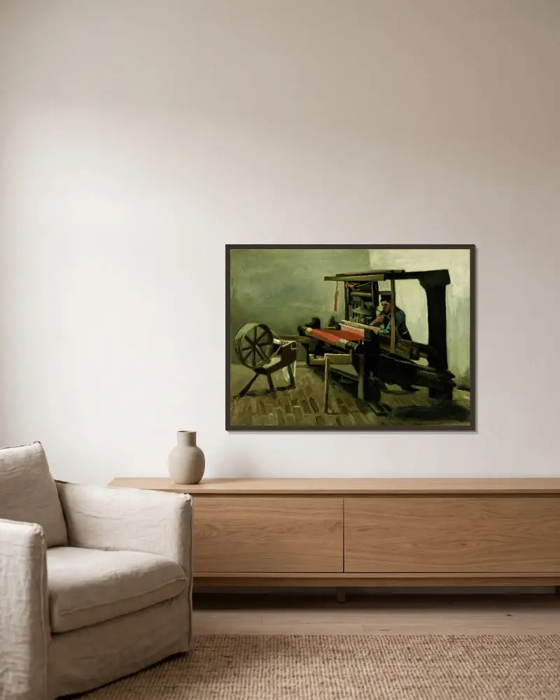 Tkaczka, Vincent van Gogh w ramie na ścianie