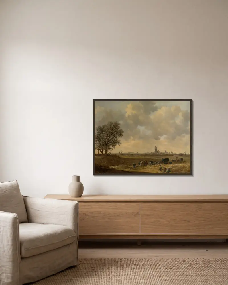 Krajina, 1644, Jan van Goyen v rámu na stěně