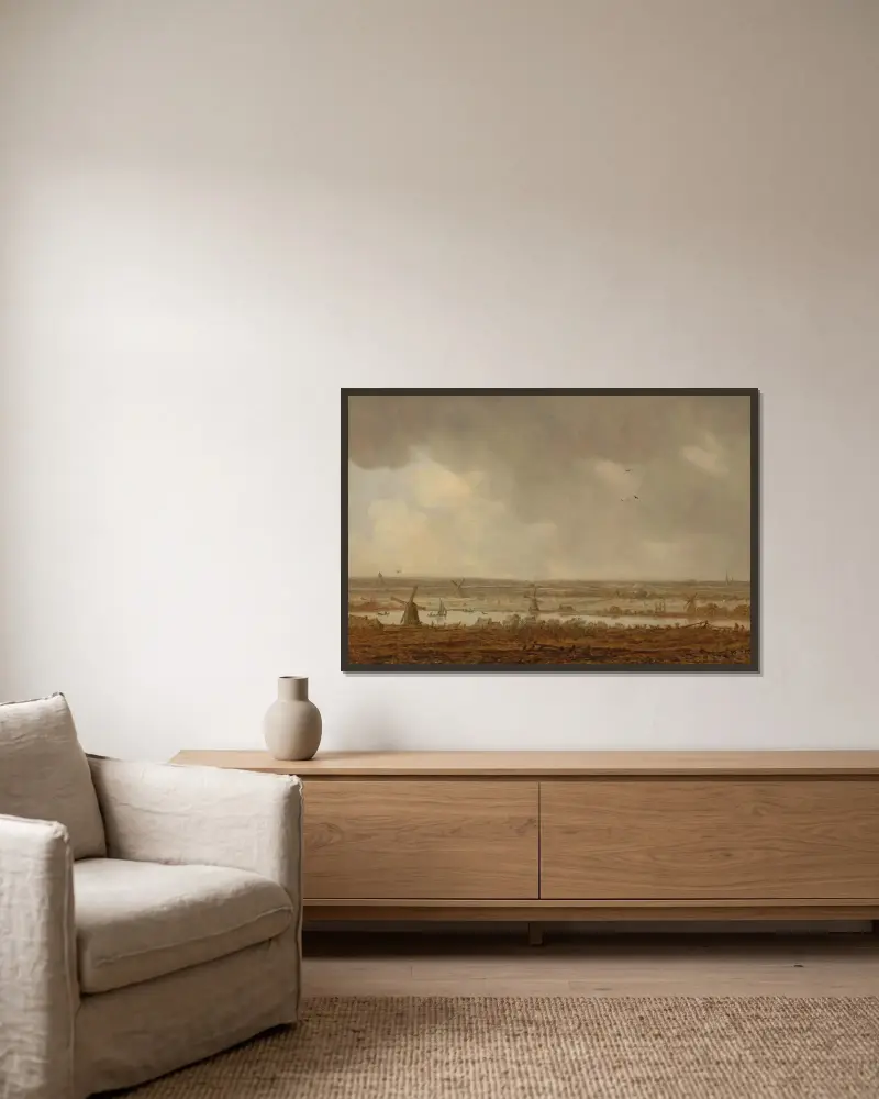 Polderská krajina, Jan van Goyen v rámu na stěně