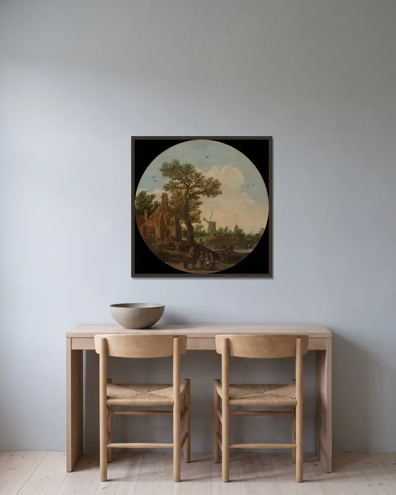 Sommer von Jan van Goyen gerahmt an einer Wand