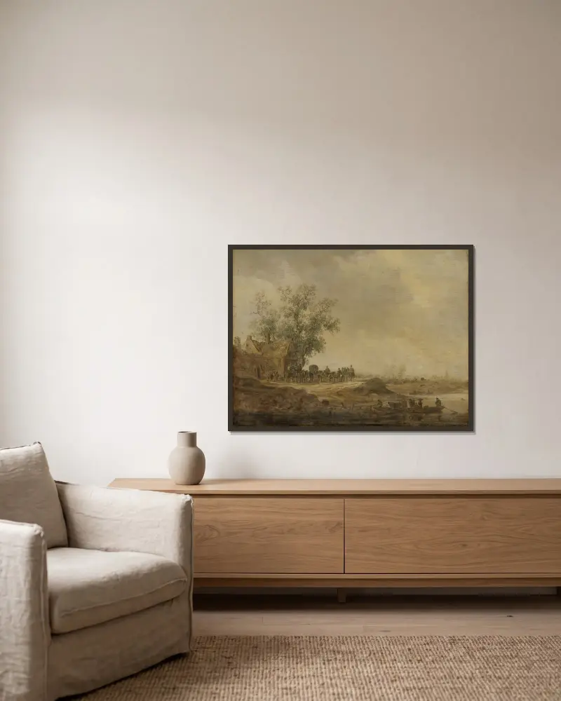 Postój przed zajazdem, Jan van Goyen w ramie na ścianie