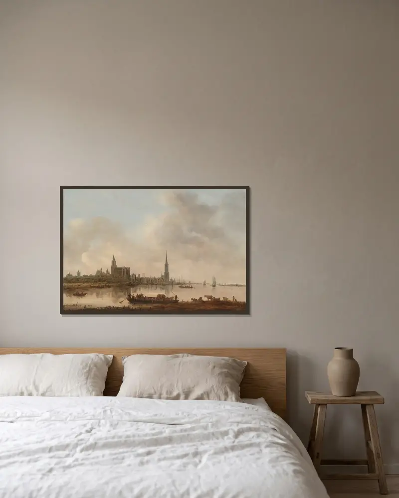 Blick auf Emmerich von Jan van Goyen gerahmt an einer Wand