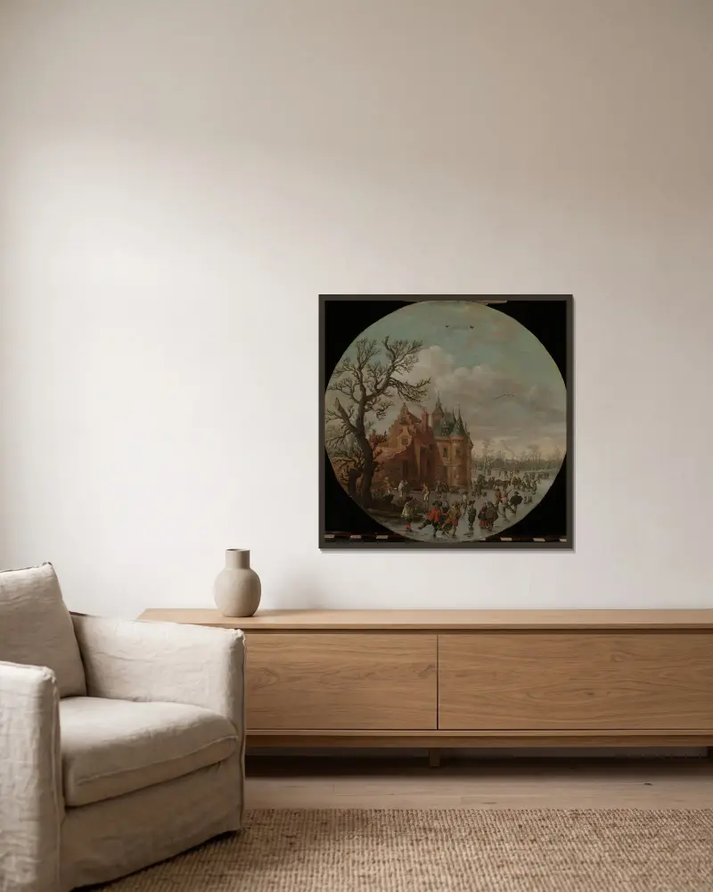 Zima, Jan van Goyen w ramie na ścianie