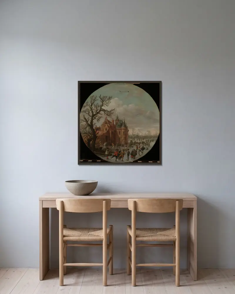Zima, Jan van Goyen w ramie na ścianie