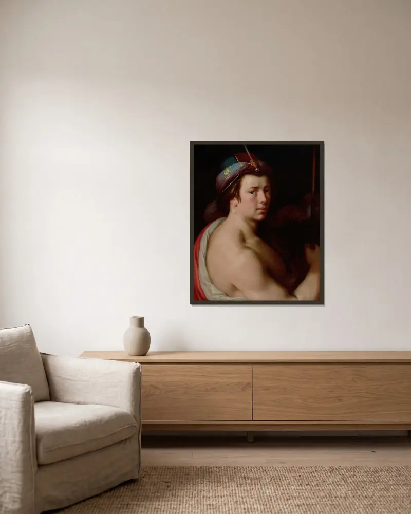 Adonis von Cornelis Cornelisz Van Haarlem gerahmt an einer Wand