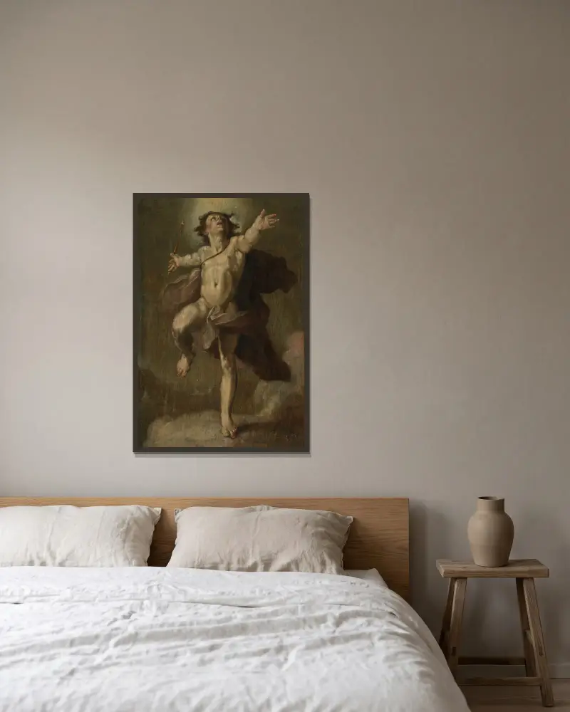 Apollo jako bóg słońca, Cornelis Cornelisz Van Haarlem w ramie na ścianie